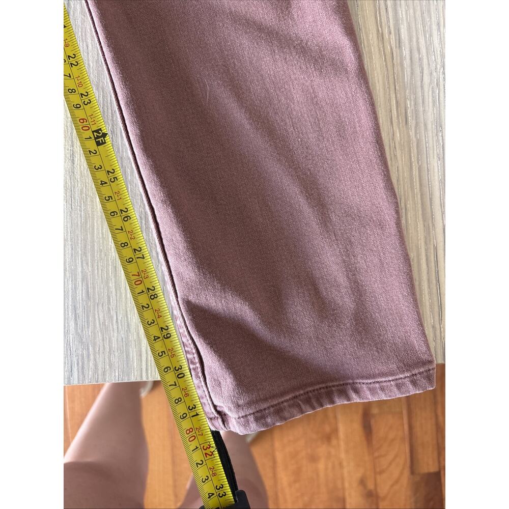 PAIGE Lennox Slim Jeans Womens 28 Dusty Rose Pink Stretch Mid Rise Denim Pants - Picture 6 of 7